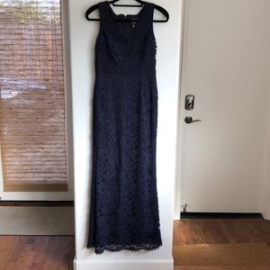 Adriana Papell Navy Lace Dress